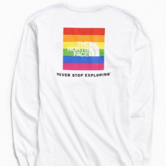 the north face rainbow tee